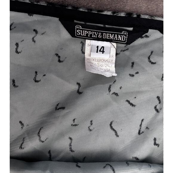 Supply & Demand Leopard Skirt Size 14 Above Knee, Side Zipper (VINTAGE) - Picture 2 of 3